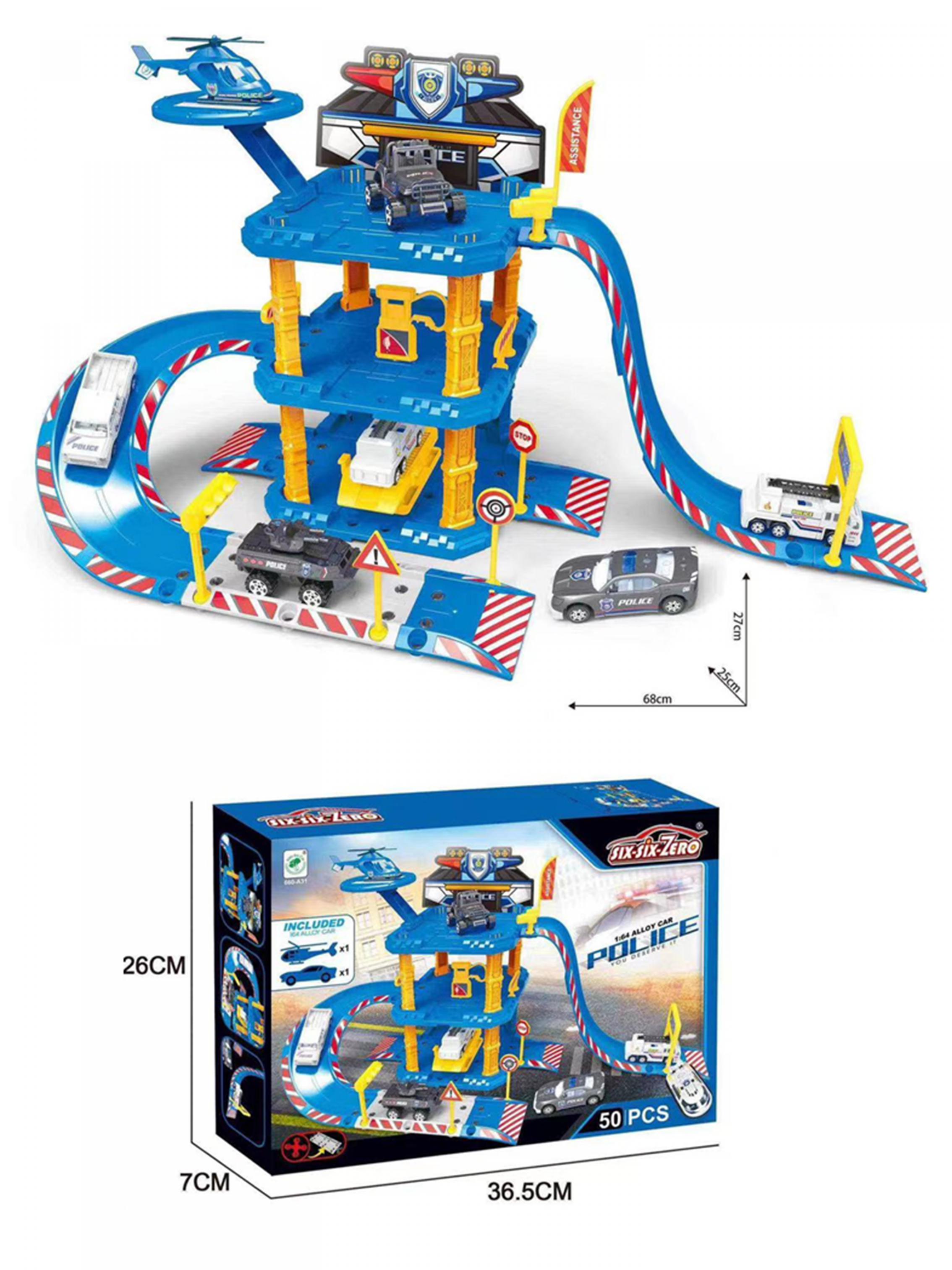 Three Level Police Garage Playset