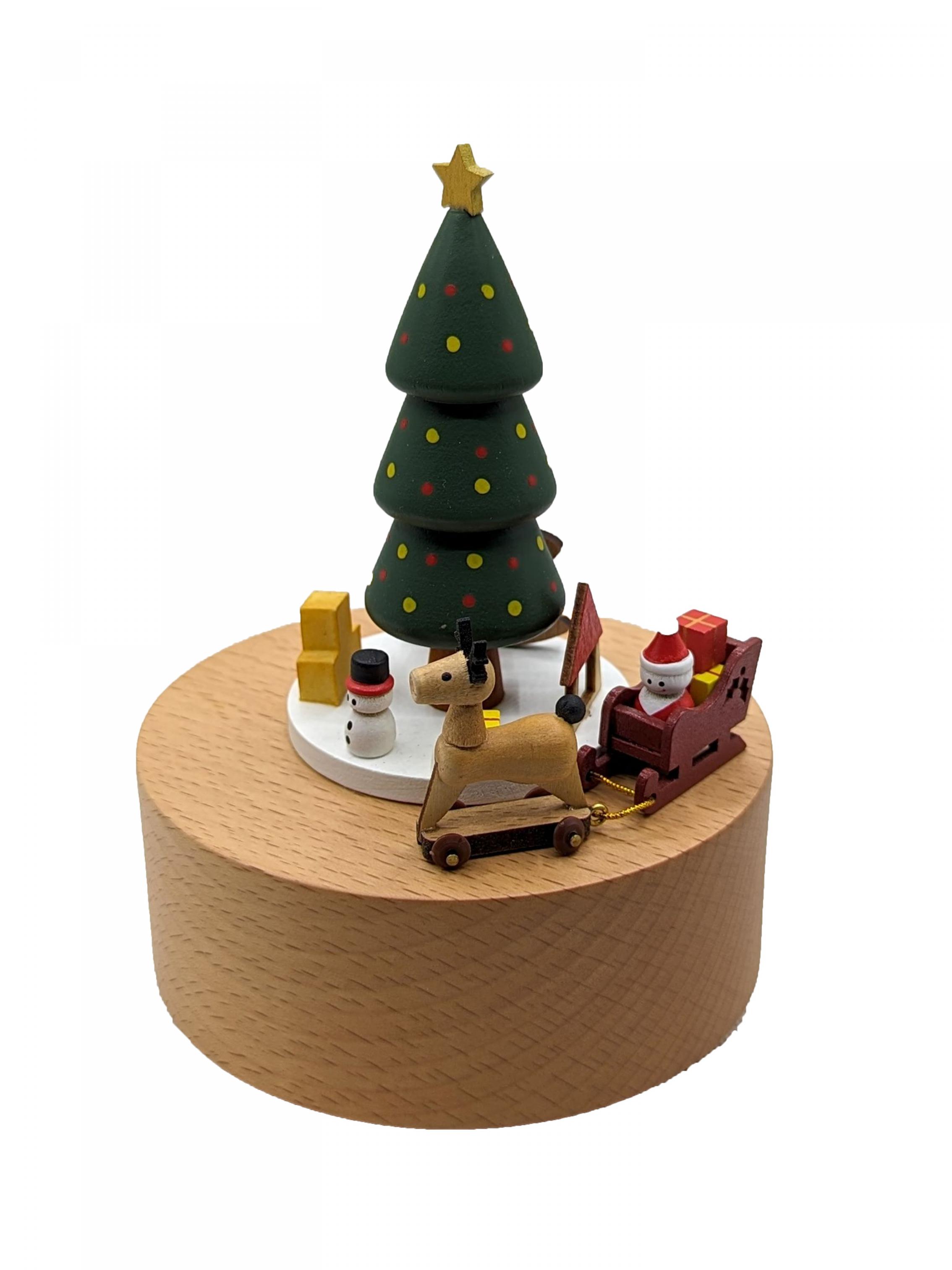 Santa sleigh Music Box